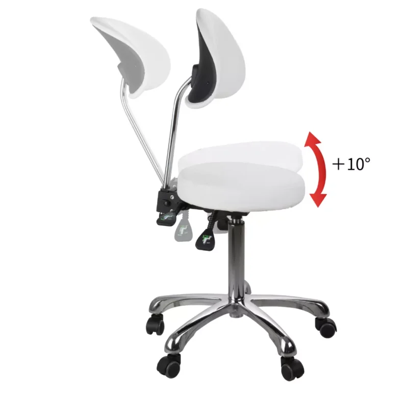 Harper Spa Technician Stool with Backrest - Image 7